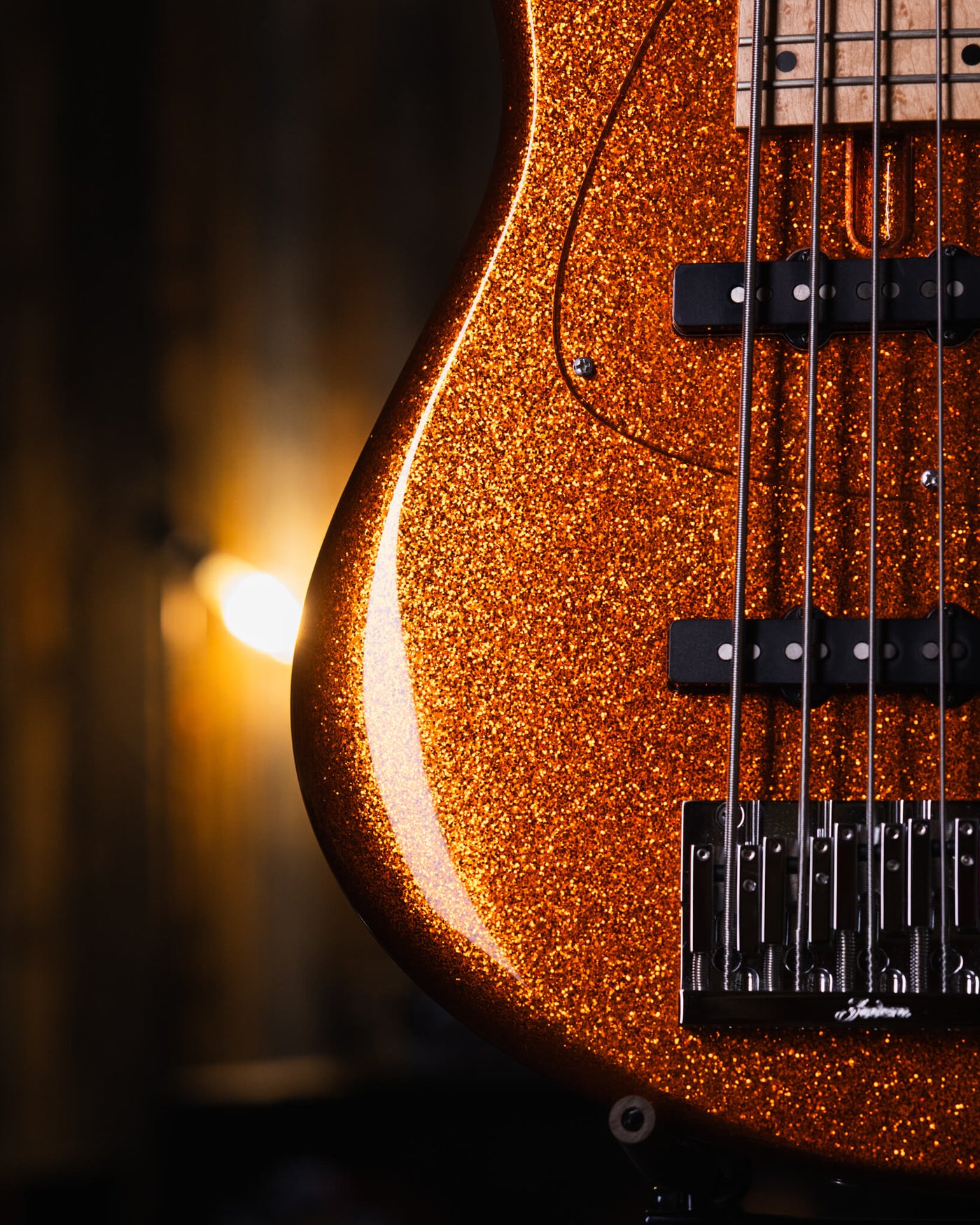 Fodera Emperor 5 J Classic Orange Sparkle 2019 - Bajo Eléctrico