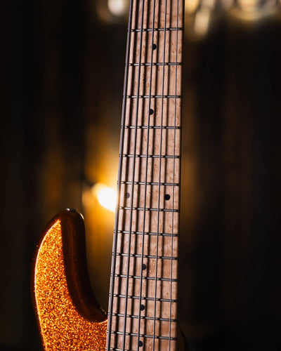 Fodera Emperor 5 J Classic Orange Sparkle 2019 - Bajo Eléctrico