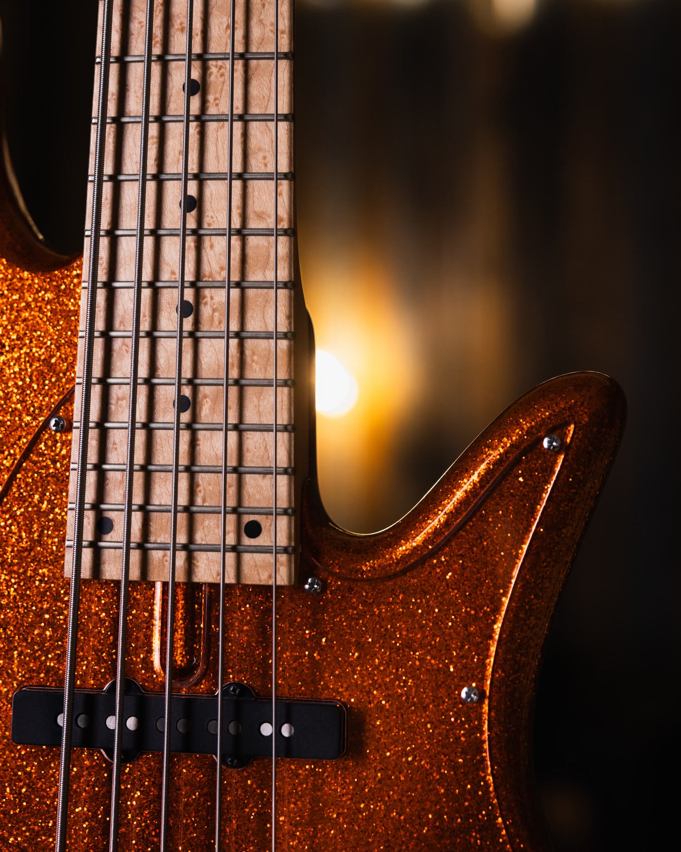 Fodera Emperor 5 J Classic Orange Sparkle 2019 - Bajo Eléctrico