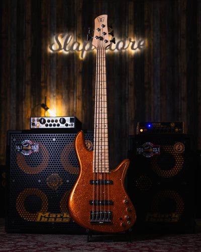 Fodera Emperor 5 J Classic Orange Sparkle 2019 - Bajo Eléctrico
