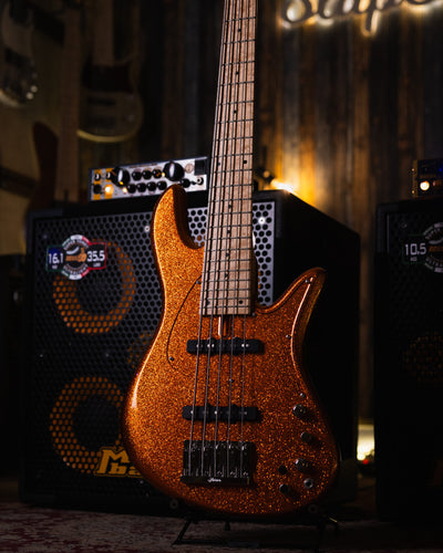 Fodera Emperor 5 J Classic Orange Sparkle 2019 - Bajo Eléctrico