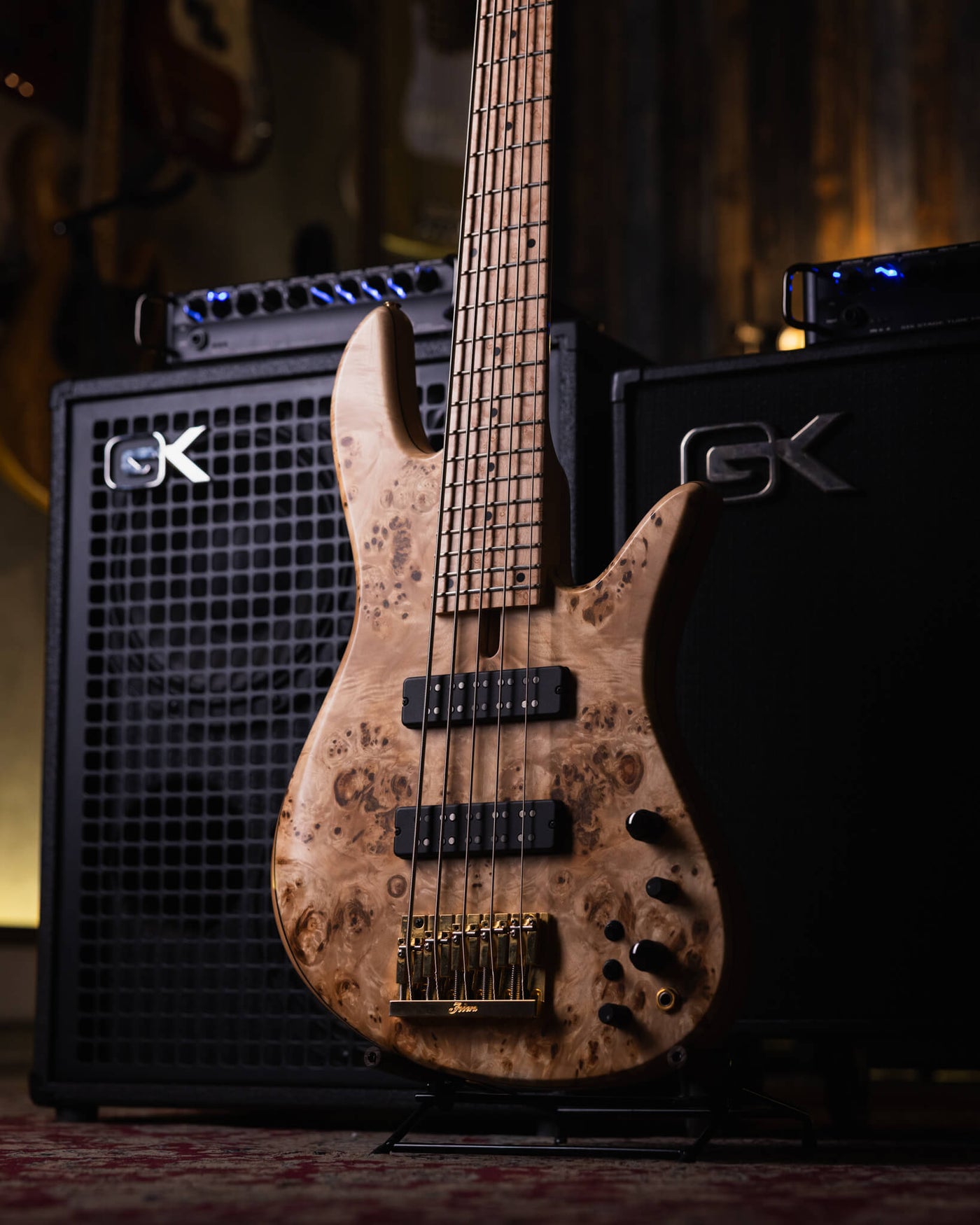 Fodera Emperor 5 Standard Special Poplar Burl 2023 - Bajo Eléctrico