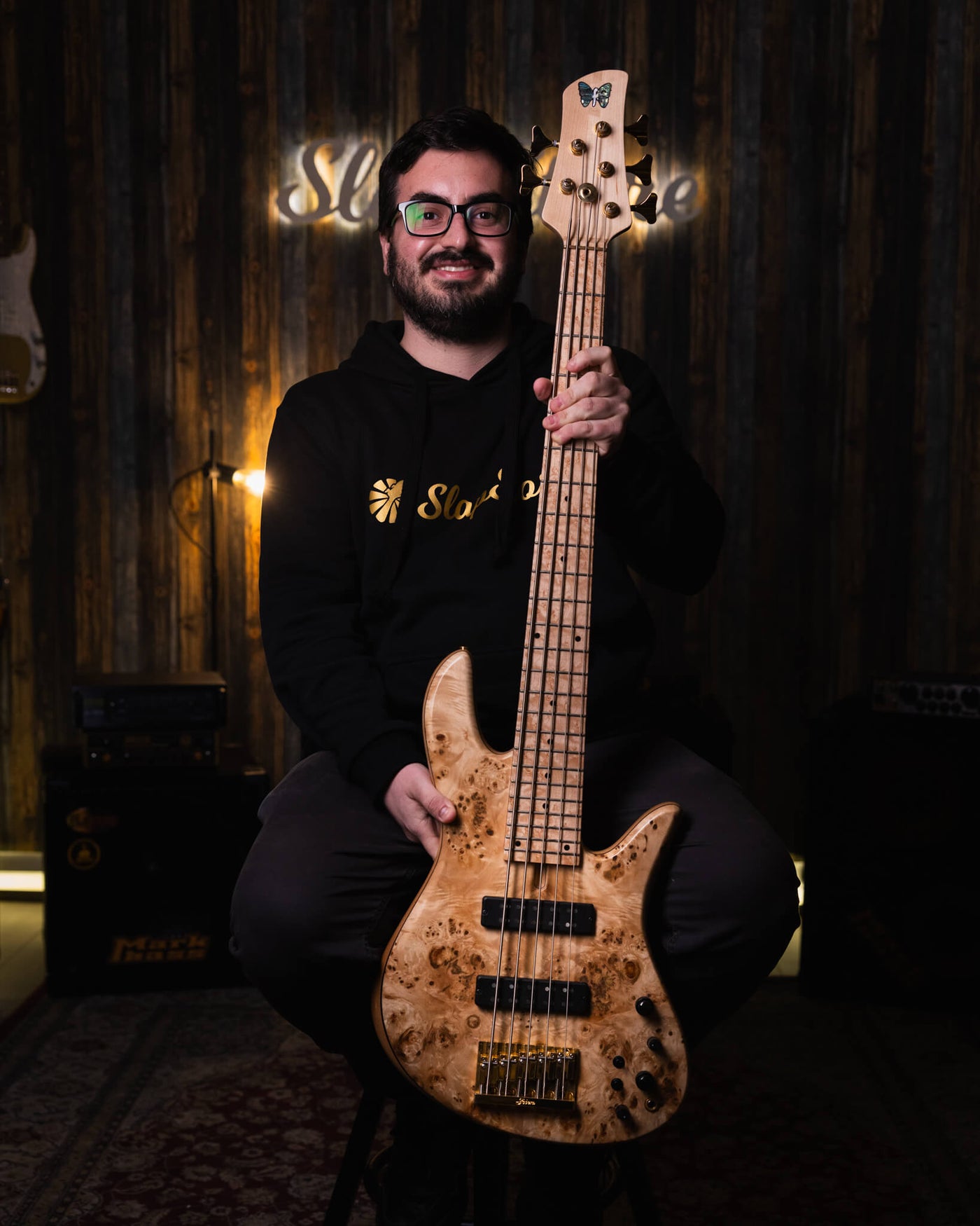 Fodera Emperor 5 Standard Special Poplar Burl 2023 - Bajo Eléctrico