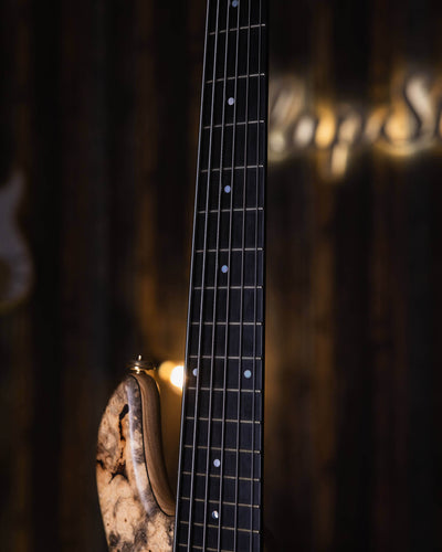 Fodera Emperor 6 Standard Special Buckeye Burl 2018 - Bajo Eléctrico | Cuerpo • Modelo: Emperor 6 Standard Special• Madera: Ash • Top: Buckeye Burl• Terminación: Satin Brazo • Madera: 3 Piezas de Hard-Rock Maple• Perfil: Standard • Terminación: Satin • Es
