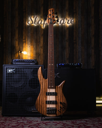 Fodera Monarch 5 Elite 38th Anniversary Zebrawood 2022  - Bajo Eléctrico