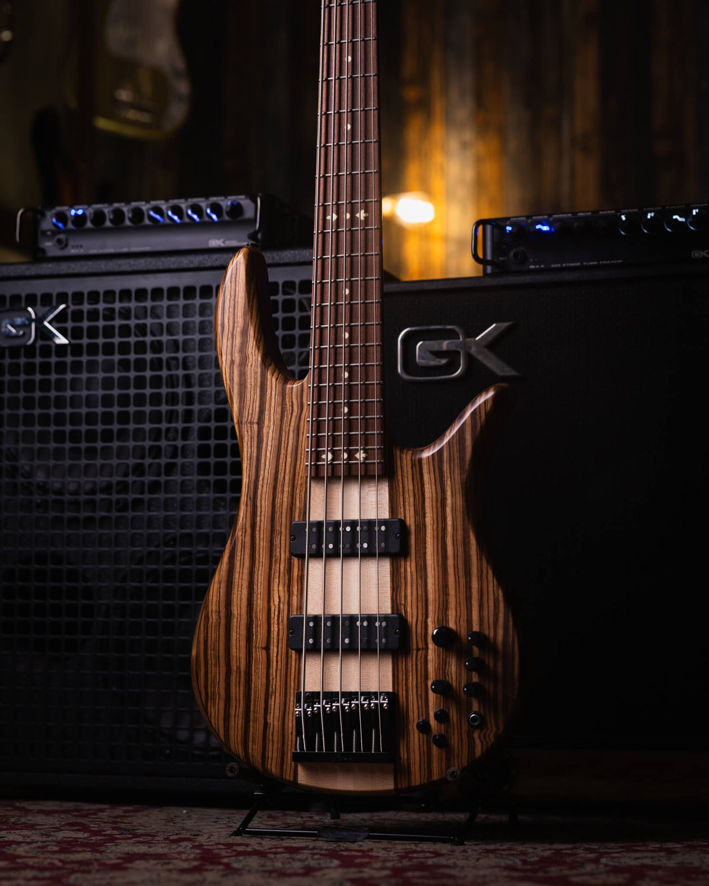 Fodera Monarch 5 Elite 38th Anniversary Zebrawood 2022  - Bajo Eléctrico