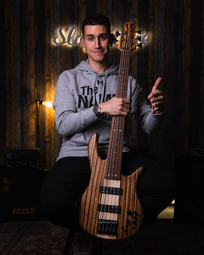 Fodera Monarch 5 Elite 38th Anniversary Zebrawood 2022  - Bajo Eléctrico