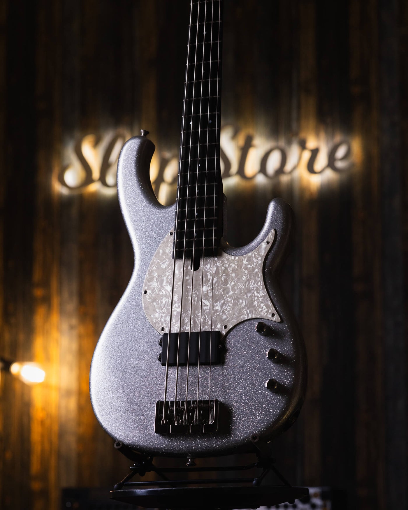 Modulus Funk Unlimited 5 Silver Sparkle 2002 - Bajo Eléctrico