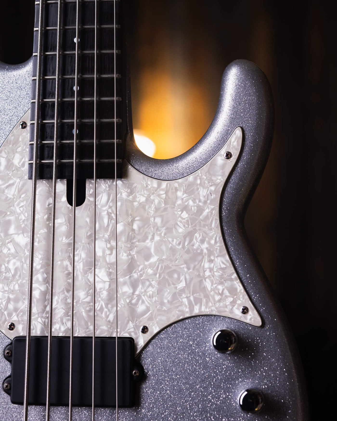 Modulus Funk Unlimited 5 Silver Sparkle 2002 - Bajo Eléctrico