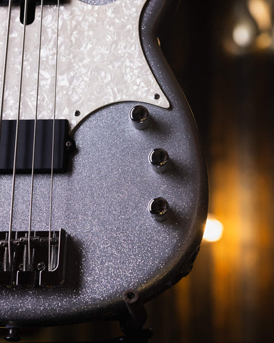 Modulus Funk Unlimited 5 Silver Sparkle 2002 - Bajo Eléctrico