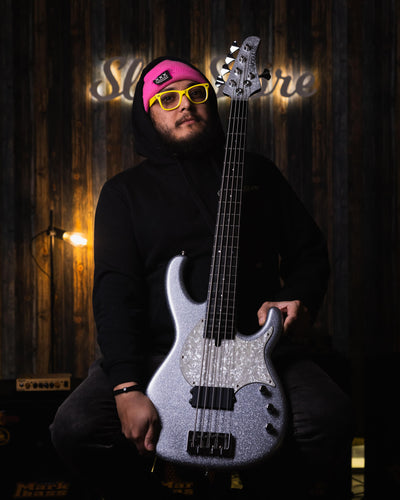 Modulus Funk Unlimited 5 Silver Sparkle 2002 - Bajo Eléctrico