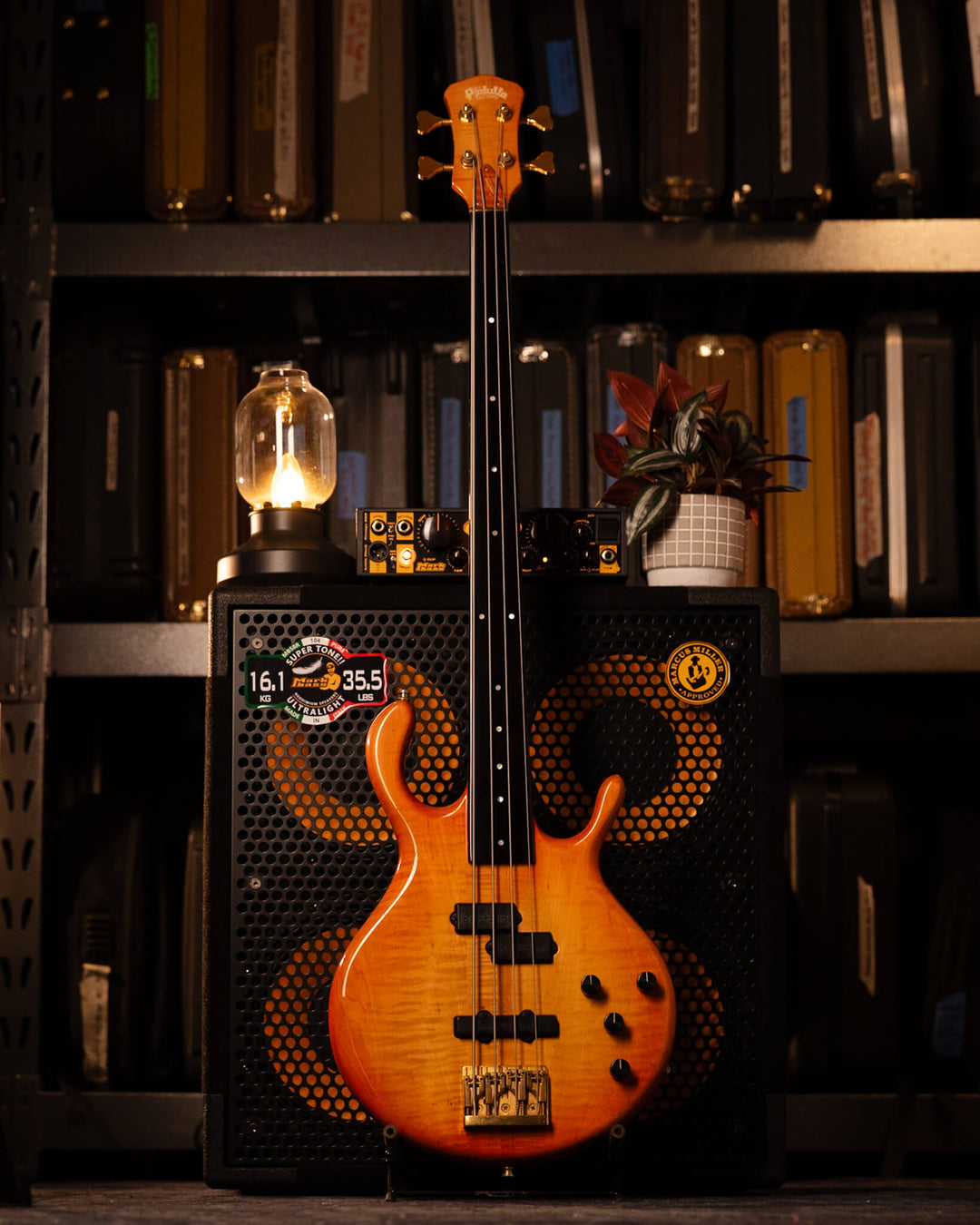 Pedulla Custom MVP Fretless 4 Orange Sunburt 1995