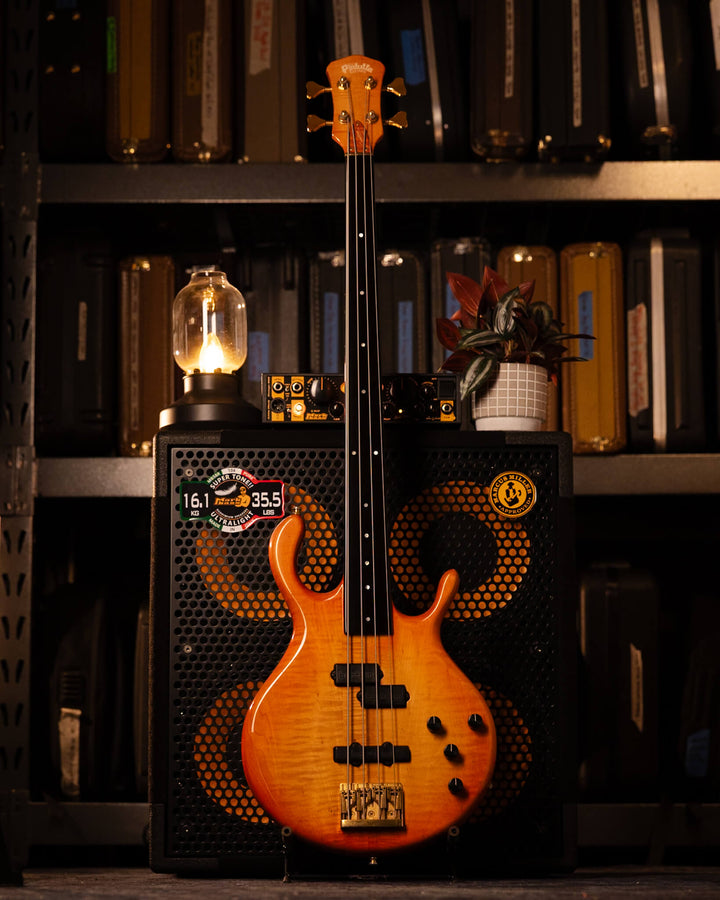Pedulla Custom MVP Fretless 4 Orange Sunburt 1995
