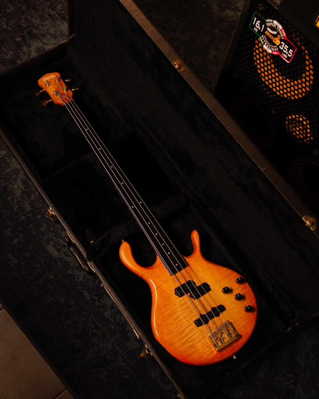 Pedulla Custom MVP Fretless 4 Orange Sunburt 1995