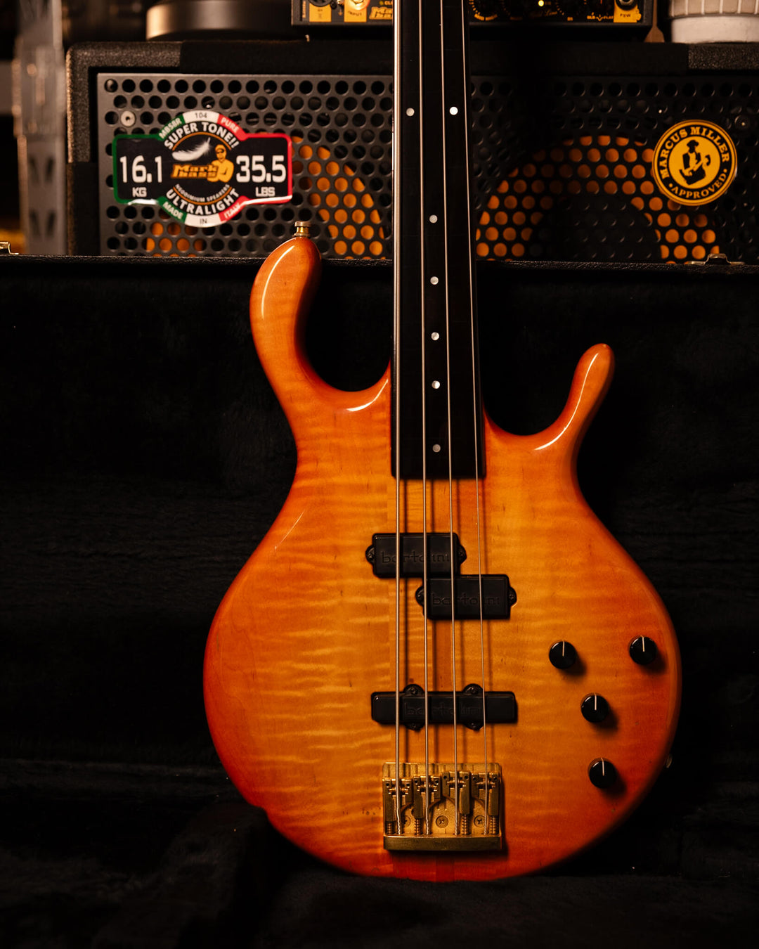 Pedulla Custom MVP Fretless 4 Orange Sunburt 1995