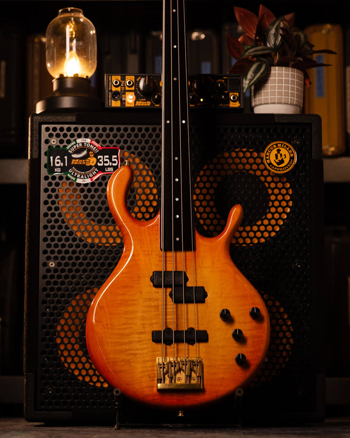 Pedulla Custom MVP Fretless 4 Orange Sunburt 1995