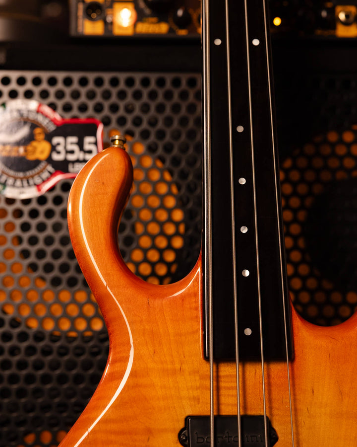 Pedulla Custom MVP Fretless 4 Orange Sunburt 1995