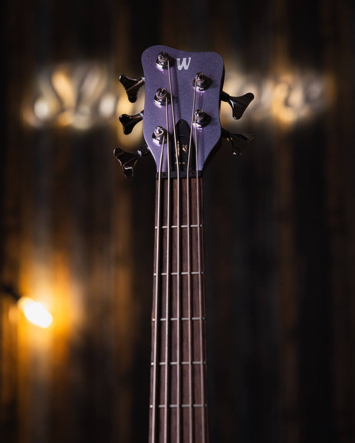 Warwick Streamer LX5 Iridescent Mermaid 2018 - Bajo Eléctrico | Cuerpo • Modelo: Streamer LX5• Madera: Mahogany• Terminación: Iridiscent Mermaid Gloss Brazo • Madera: Ovangkol• Perfil: “C”• Terminación: Satin • Espaciado: 17.5 mm• Escala: 34” • Nuez: Just