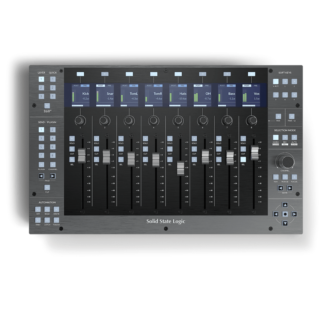 Solid State Logic UF8 - Controlador DAW USB | UF8 es el último controlador de estudio de SSL, diseñado para los flujos de trabajo de producción basados en DAW actuales y los tiempos de respuesta ultrarrápidos. UF8, un controlador DAW avanzado expandible d
