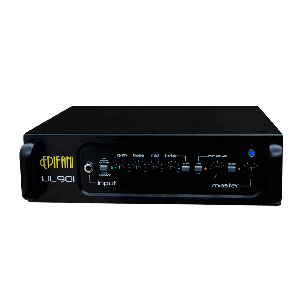 Epifani UL901 - Cabezal de Bajo | Epifani se enorgullece de volver a presentar el amplificador de bajo profesional de la serie UL. Este es el sonido original de Epifani, el tono que inició una revolución. Utilizado durante décadas por bajistas legendarios