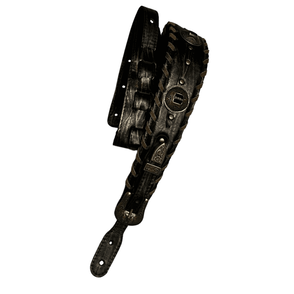 Evo Tex-Mex 3" Wengue Wood - Correa de Bajo | * Foto referencial: Al ser un producto de cuero, el color y patrón de puede variar ligeramente* Hecha a mano en Brasil* Largo mínimo: 110cm. (Aproximadamente) | Gearhub