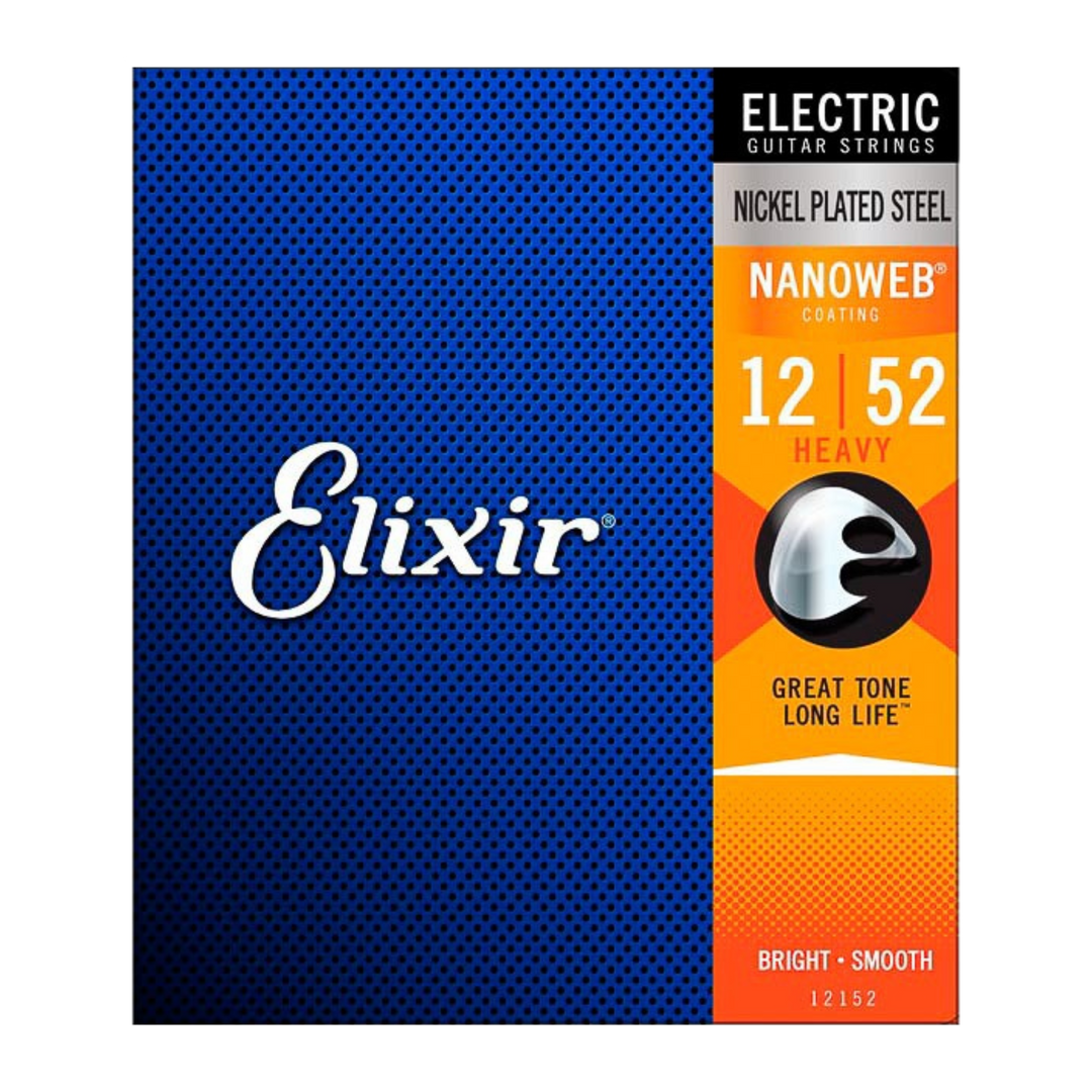 Elixir Nickel Plated Steel Heavy (12-52) - Cuerdas de Guitarra Eléctrica | Las cuerdas eléctricas de acero niquelado Elixir® con recubrimiento NANOWEB® brindan la presencia, el golpe y la personalidad de las cuerdas de guitarra eléctrica tradicionales per