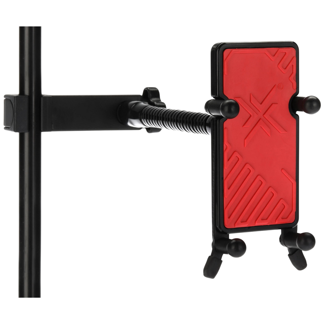 Hamilton KB125E - Soporte De Celular Con Sujetador Para Atril | El soporte para teléfono inteligente de la serie System X con abrazadera de tubo mantiene tu celular protegido, fijo y seguro mientras estas en el escenario o en el estudio. Tipo: Abrazadera