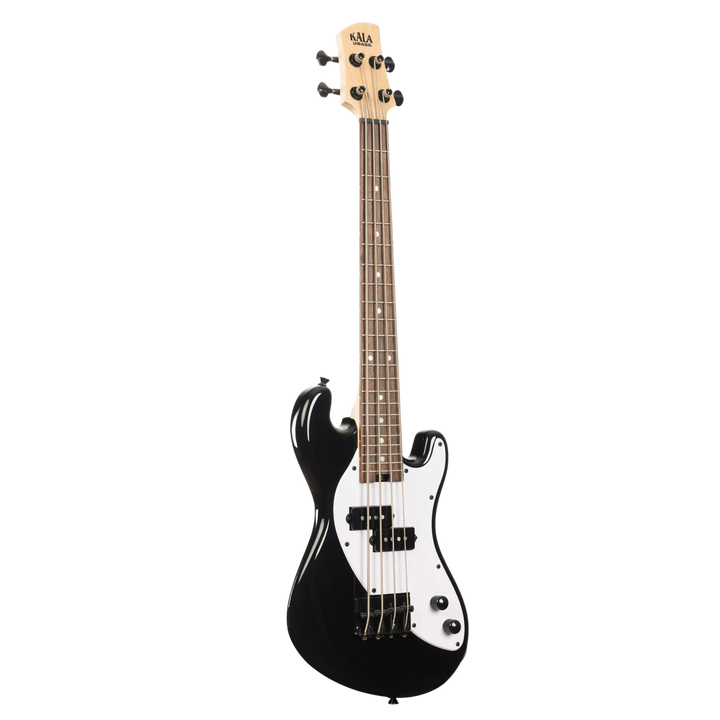 Ubass Kala Solid Body 4-String Jet Black - Bajo Eléctrico | Inspirado en la serie original California U•BASS®, este innovador bajo de escala corta ofrece una nueva visión del U•BASS®. El U•BASS® de cuerpo sólido de Kala presenta una elegante forma de cuer