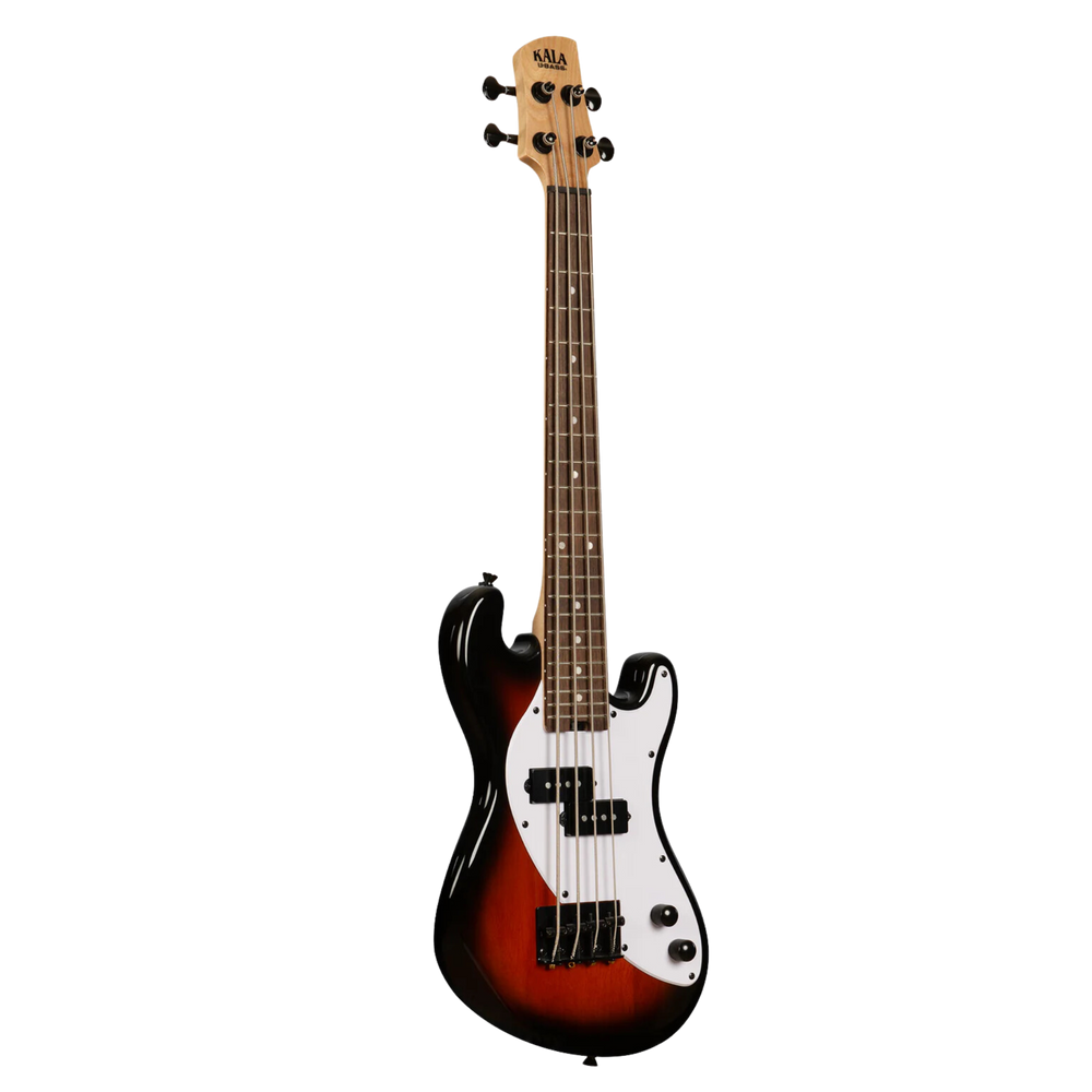Ubass Kala Solid Body 4-String Sunburst - Bajo Eléctrico | Inspirado en la serie original California U•BASS®, este innovador bajo de escala corta ofrece una nueva visión del U•BASS®. El U•BASS® de cuerpo sólido de Kala presenta una elegante forma de cuerp
