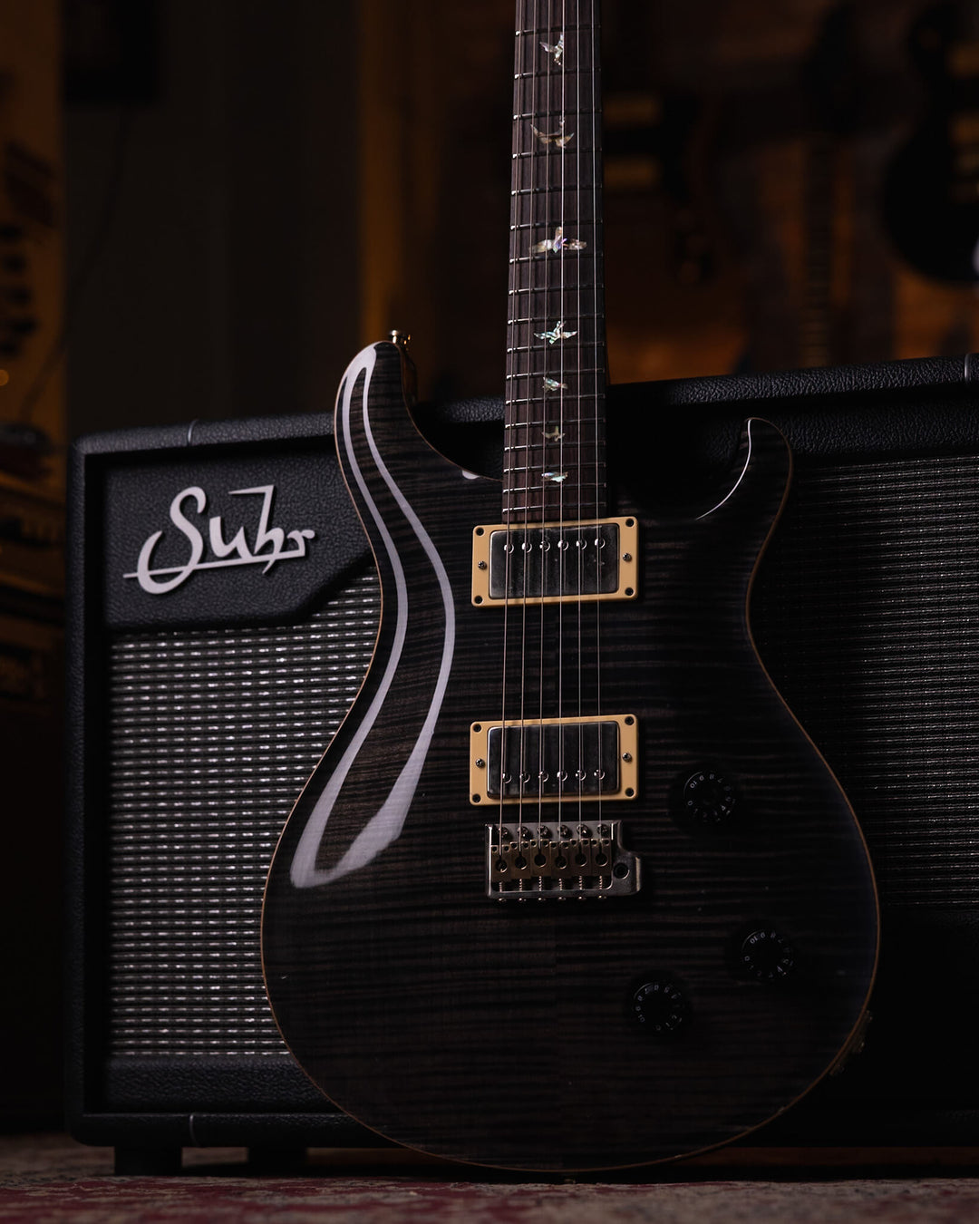 PRS Custom 22 20th Anniversary Trans Black 10 Top 2005