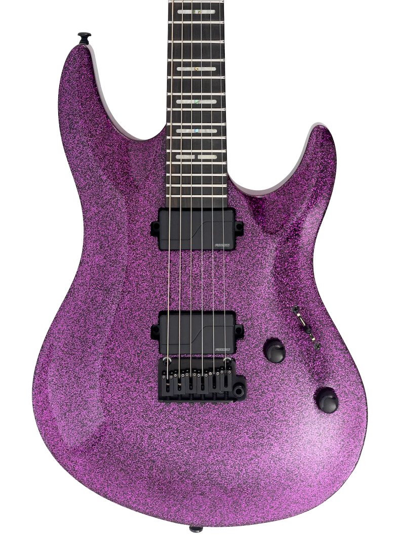Sire Y10 Purple Sparkle - Guitarra Eléctrica | Cuerpo • Modelo: Sire Modern Rock Shape • Madera: Alder• Terminación: Purple Sparkle Gloss Brazo • Madera: Hard Maple 3 Piece (Reverse Head Shape)• Perfil: C-Shape• Terminación: Gloss • Escala: 25.5"• Nuez: G