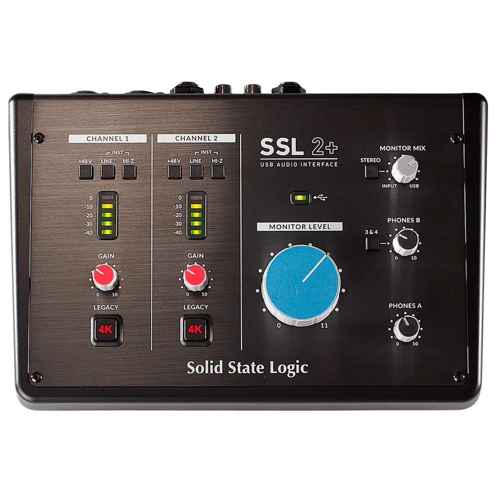 Solid State Logic SSL2+ Recording Pack - Pack de Grabación | Grabación profesional más fácilSSL Production Pack incluye todo lo que necesitas para empezar a grabar ya. Sólo tienes que conectar tu micrófono y auriculares SSL a tu interfaz SSL 2+ y empezar