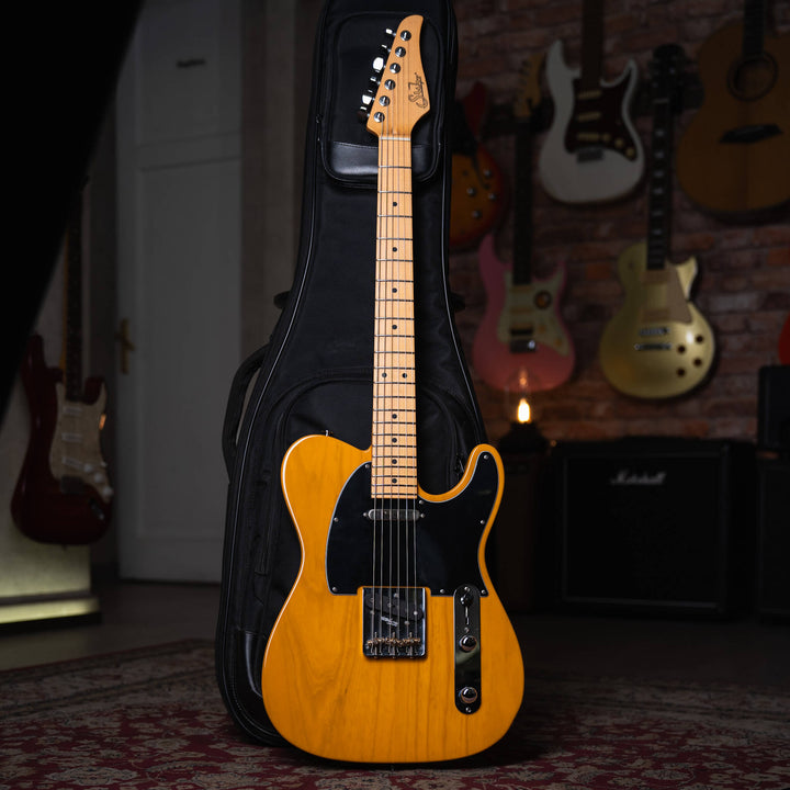 Suhr Classic T Trans Butterscotch 2019 - Guitarra Eléctrica | El Classic T cuenta con un nuevo perfil de cuello estándar C vintage de los años 60. El Classic T conserva muchas de las especificaciones originales del Classic T Pro, incluido el sistema de ca