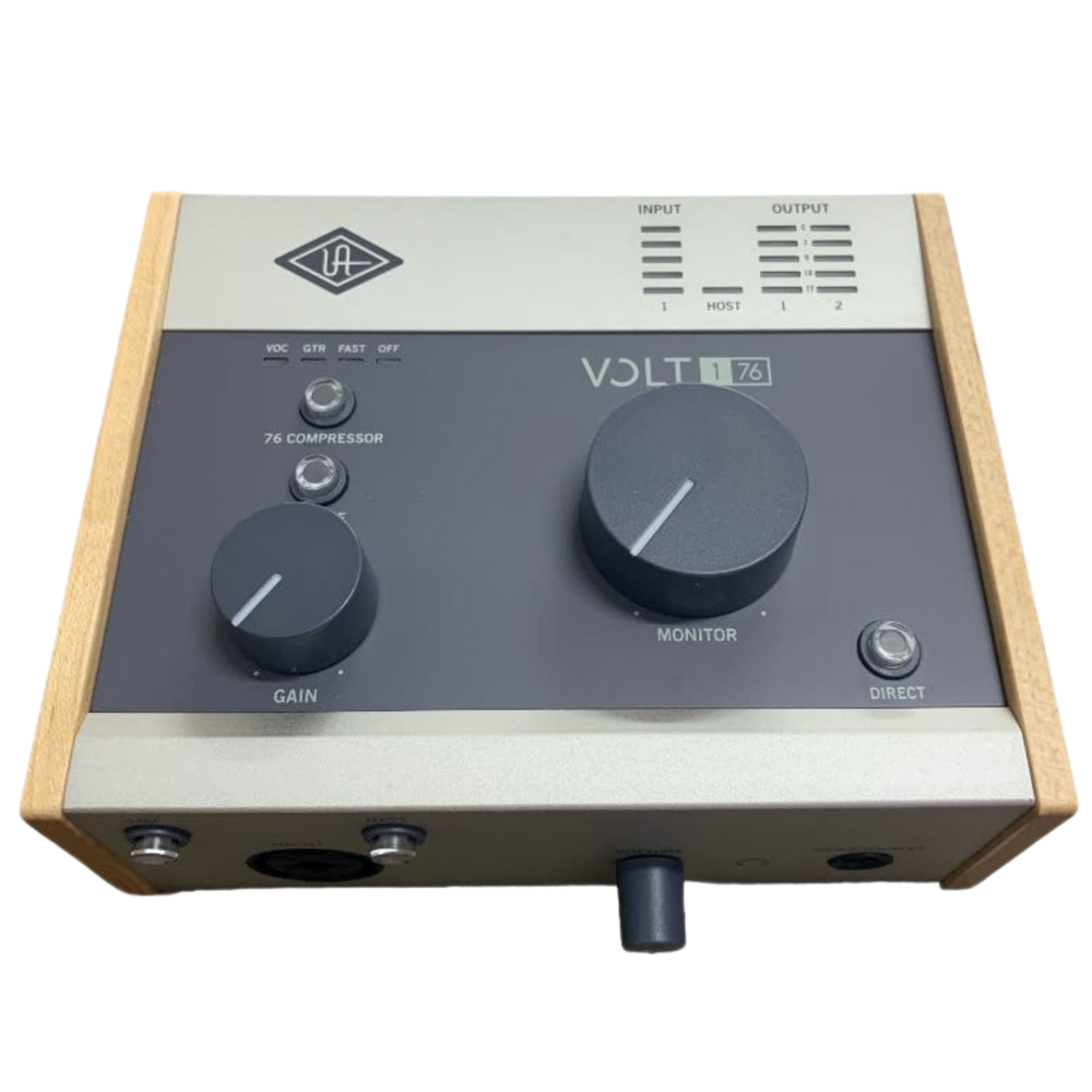 Universal Audio Volt 176 Interfaz de Audio USB-C | Volt 176 es la interfaz de audio USB diseñada para músicos y creadores de contenido que desean grabar audio con un sonido de estudio excepcional. Conéctala directamente a tu Mac, PC, iPad o iPhone, y Volt