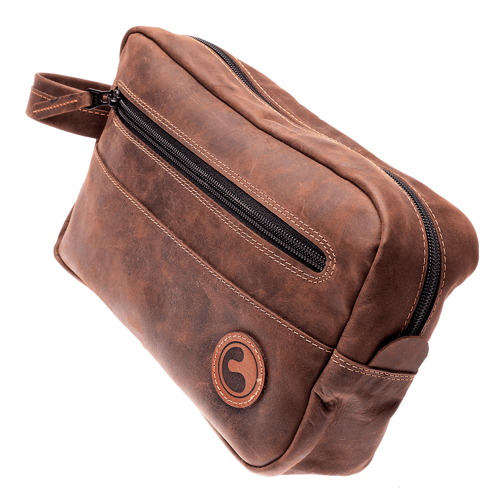 Ergo Minibag Vintage Brown | Bolsos multi-uso con cara de cosmetiquero super cachilupi, hechas a mano en Santiago de Chile. Seguras, impermeables y muy onderas. Ideal para guardar las herramientas de tu instrumento. | Gearhub