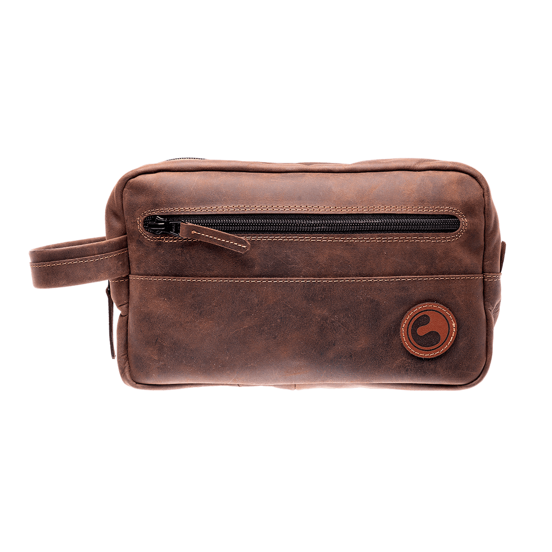 Ergo Minibag Vintage Brown | Bolsos multi-uso con cara de cosmetiquero super cachilupi, hechas a mano en Santiago de Chile. Seguras, impermeables y muy onderas. Ideal para guardar las herramientas de tu instrumento. | Gearhub