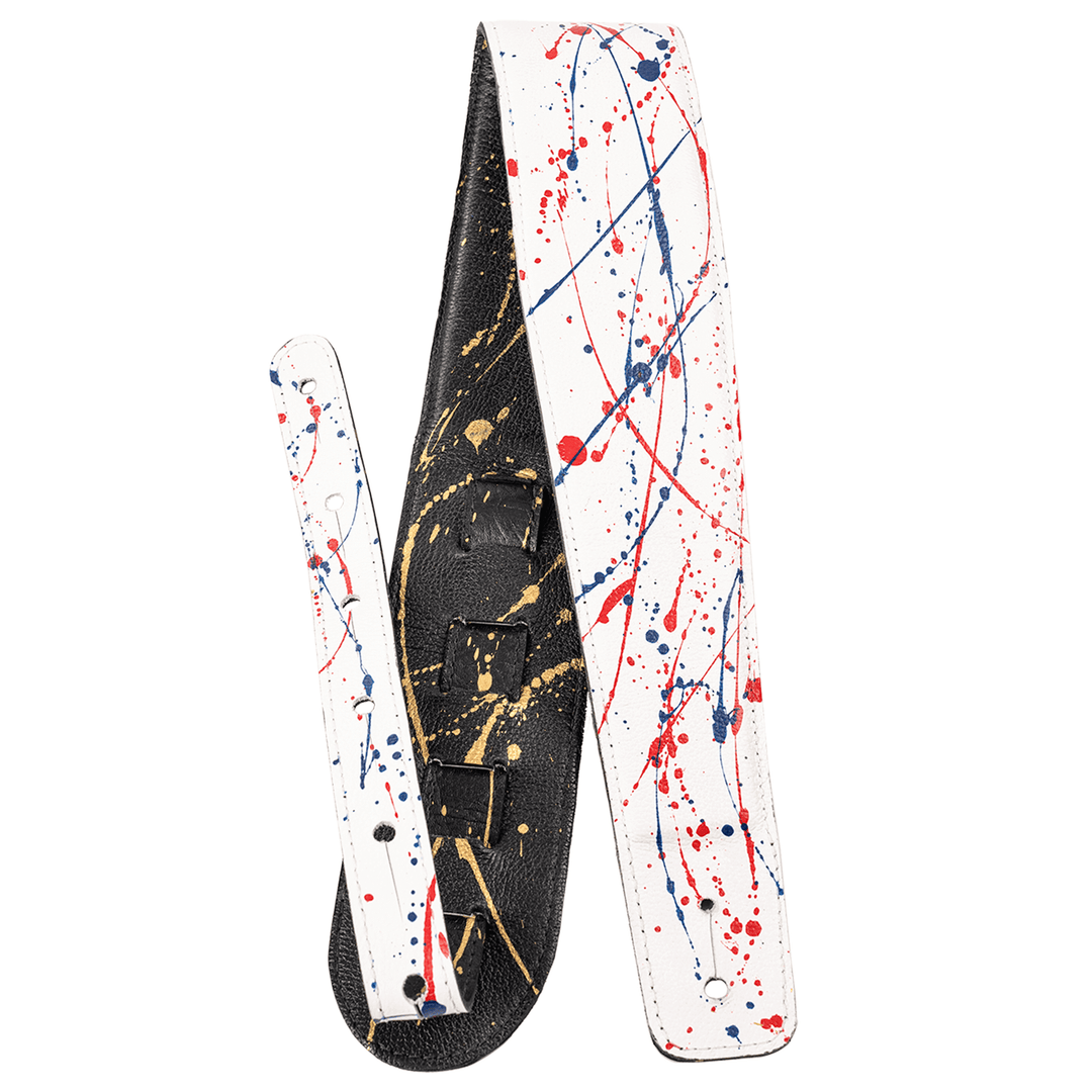 Evo Comfort Artist 3" Canvas - Correa de Bajo | * Esta correa es reversible, se puede usar por ambos lados** Foto referencial: Al ser un producto de cuero, el color y patrón de la pintura puede variar ligeramente*** Hecha a mano en Brasil | Gearhub