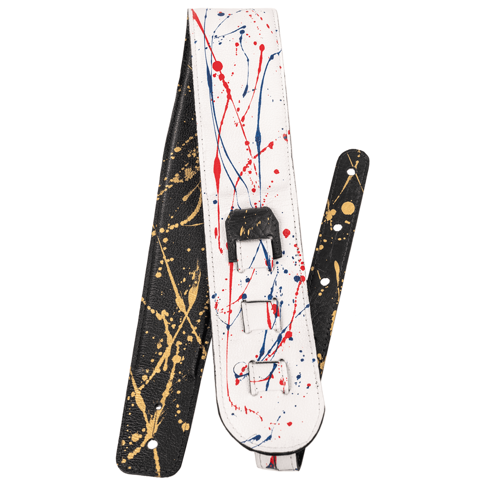 Evo Comfort Artist 3" Canvas - Correa de Bajo | * Esta correa es reversible, se puede usar por ambos lados** Foto referencial: Al ser un producto de cuero, el color y patrón de la pintura puede variar ligeramente*** Hecha a mano en Brasil | Gearhub