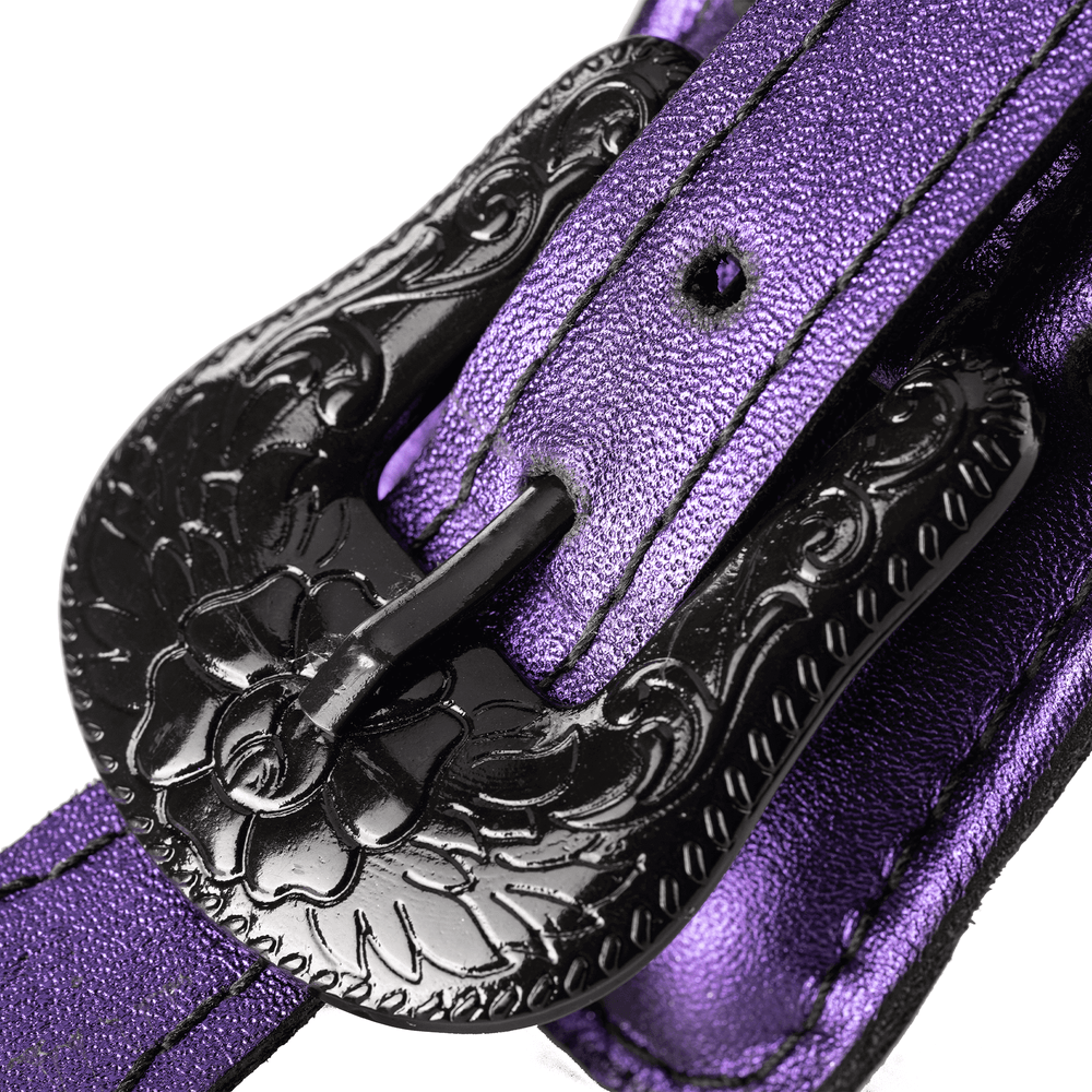 Evo Tex-Mex 3" Cristal Lilás - Correa de Bajo | * El modelo Cristal Lilás es una edición limitada, sólo llegaron 15 unidades.** Foto referencial: Al ser un producto de cuero, el color y patrón de la pintura puede variar ligeramente*** Hecha a mano en Bras