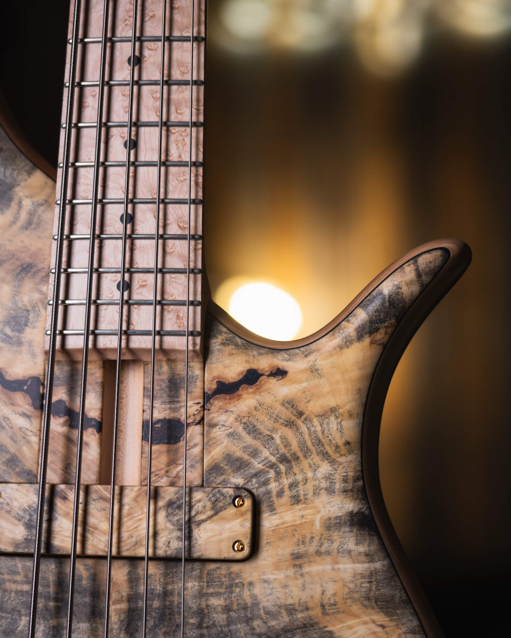 F Bass BN5 Buckeye Burl 2022 - Bajo Eléctrico | Gearhub 🌶️