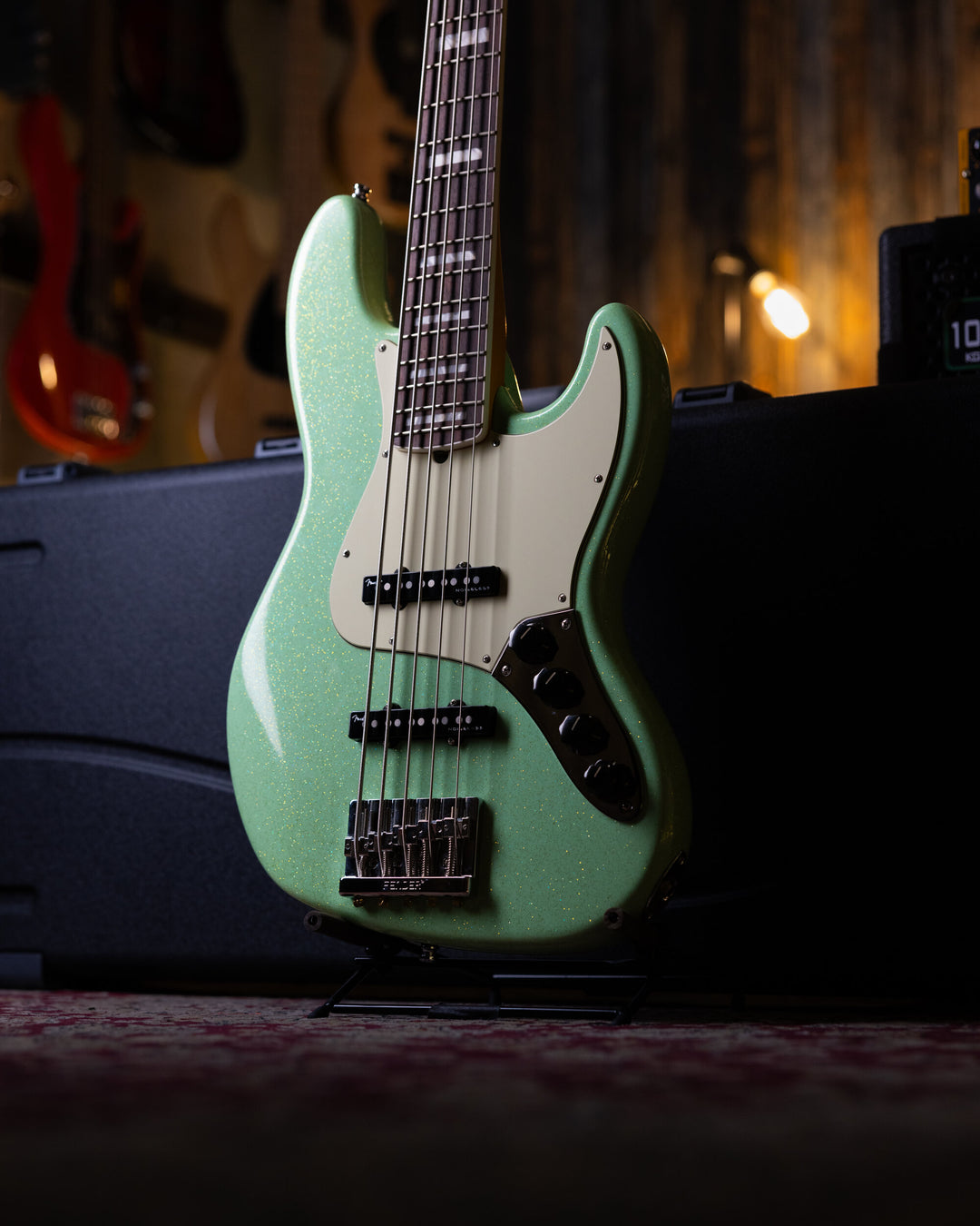 Fender Jazz Bass American Ultra V Mystic Surf Green 2022 - Bajo