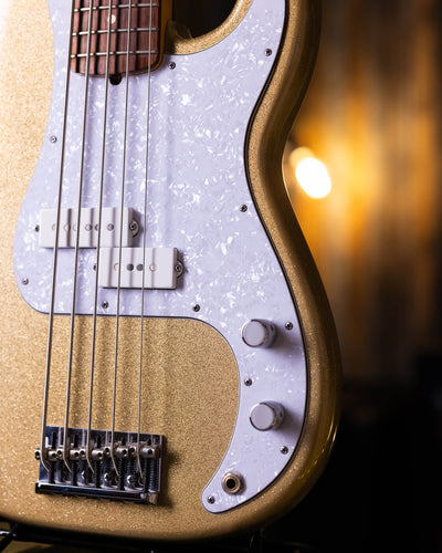 Fender Precision American Standard V Sparkle Shoreline Gold 2013 - Bajo Eléctrico