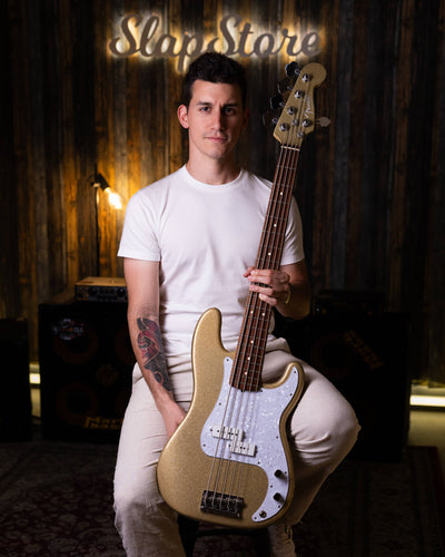 Fender Precision American Standard V Sparkle Shoreline Gold 2013 - Bajo Eléctrico