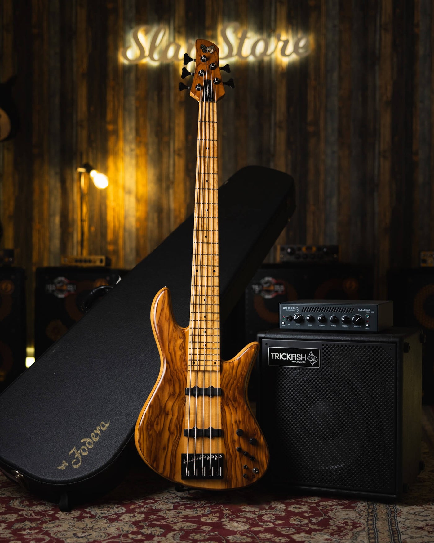 Fodera Emperor 5 Elite Olive 1992- Bajo Eléctrico