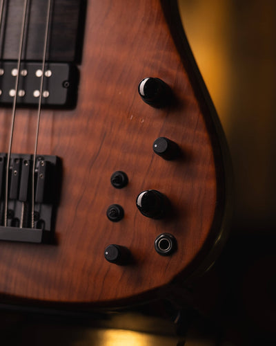 Fodera Emperor 5 Standar Special Flamed Redwood - Bajo Eléctrico