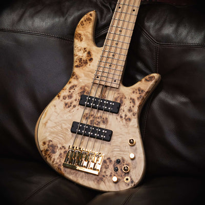 Fodera Emperor 5 Standard Special Poplar Burl 2023 - Bajo Eléctrico