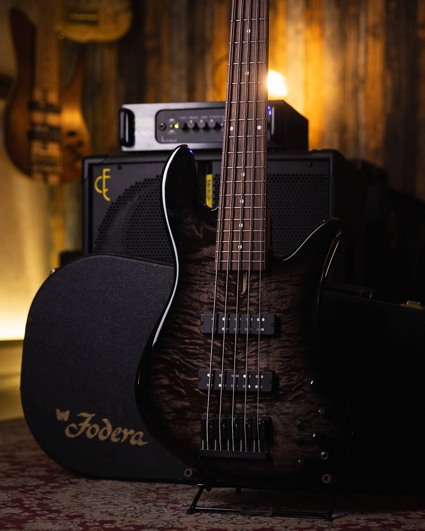 Fodera Emperor 5 Standard Special Trans Charcoal Burst 2021 - Bajo Eléctrico