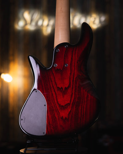 Fodera Emperor 5 Standard Trans Red Burst 2017  - Bajo Eléctrico
