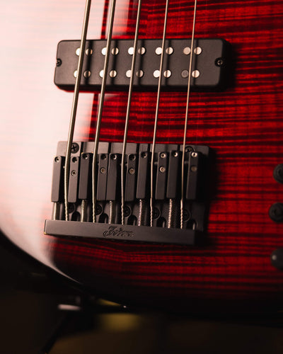 Fodera Emperor 5 Standard Trans Red Burst 2017  - Bajo Eléctrico