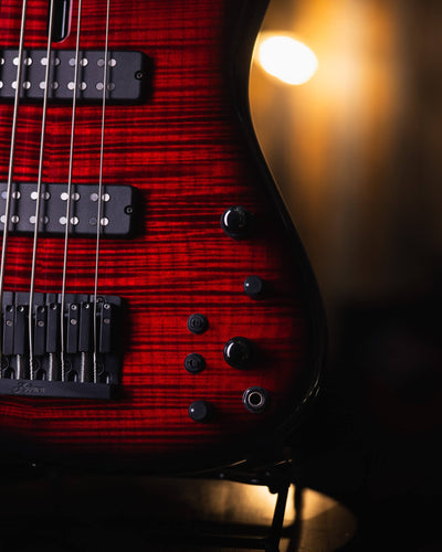 Fodera Emperor 5 Standard Trans Red Burst 2017  - Bajo Eléctrico